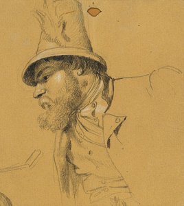 "Tirol Özgürlük Mücadelesinden Sahne" için baş çalışma by Johann Peter Krafft