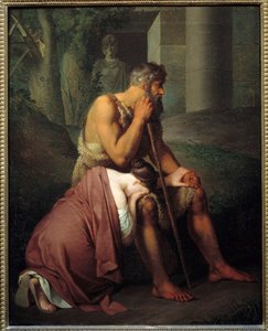 Oidipus ve Antigone Tablosu Johann Peter Krafft (1780-1856) (ec.all.) 1809 Güneş. 0,53x0,66 m