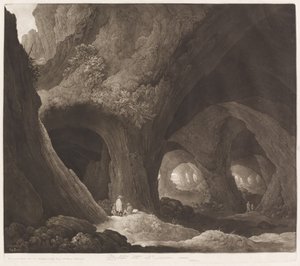 Dev Mağaralardaki Gezginler by Johann Peter Pichler, after Guillam Dubois