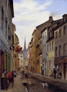 Parochialstrasse, 1831 by Johann Philipp Eduard Gaertner