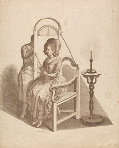 Bir Kadının Silüetini Çizen Sanatçı by Johann Rudolph Schellenberg
