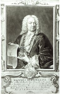 Jean Bernoulli'nin Portresi (1667-1748) by Johann Rudolph the Elder Huber