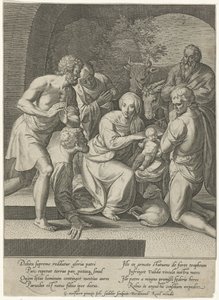 Bir niş içinde Çobanların hayranlığı by Johann Sadeler (I)