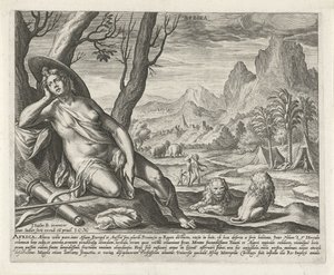 Afrika Afrika (nesne üzerindeki başlık) Dört kıta (dizi adı) by Johann Sadeler (I)