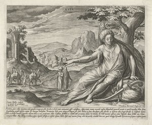 Asya Asya (nesne üzerindeki başlık) Dört kıta (dizi adı) by Johann Sadeler (I)