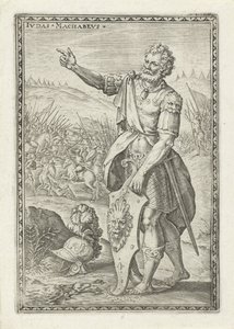 Yahuda Makkabi Ivdas Machabevs (nesne üzerindeki başlık) Eski Ahit Karakterleri (dizi başlığı) by Johann Sadeler (I)