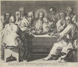 Geçen akşam yemeği by Johann Sadeler (I)