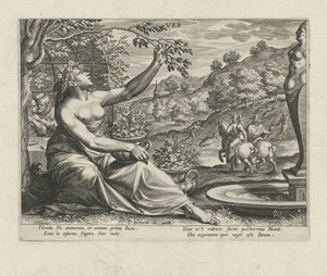 Bahar Ver (nesne üzerindeki başlık) Dört Mevsim (dizi adı) by Johann Sadeler (I)