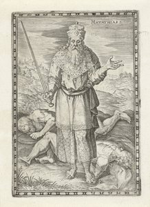 Mattias Matathias (nesne üzerindeki başlık) Eski Ahit Karakterleri (dizi başlığı) by Johann Sadeler (I)