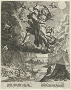 Kuzey Rüzgarı Septentrio (nesne üzerindeki başlık) Dört Rüzgar (dizi adı) by Johann Sadeler (I)