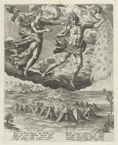 Doğu Rüzgarı Oriens (nesne üzerindeki başlık) Dört Rüzgar (dizi adı) by Johann Sadeler (I)