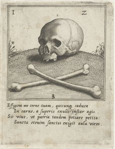 Bir kafatası ve iki kemik ile Vanitas Tasviri