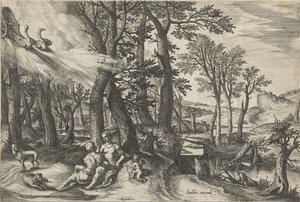 Venüs ve Adonis by Johann Sadeler (I)