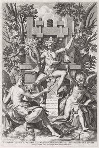 Amor ve Müzik Arasında Bir Fıçı Üzerinde Oturan Bacchus, c. 1590.