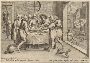 Fısıh için hazırlık, 1585. by Johann Sadeler I