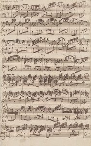 Allegro (klavsen solo) keman ve klavsen obbligato için So majör Sonata No. 6