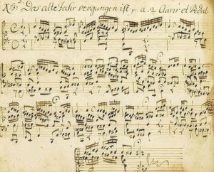 Organ koral başlangıcı. Küçük org kitabından. 1713-1716
