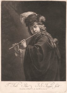 Flüt çalan çocuk by Johann Simon Negges