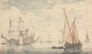 Kaleler, Harabeler ve Deniz Manzaraları - Altı Renkli Gravür by Johann Teyler