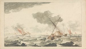Kaleler, Harabeler ve Deniz Manzaraları - Altı Renkli Gravür by Johann Teyler