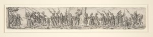 Standart Taşıyıcı ile Yürüyen Askerler by Johann Theodor de Bry