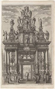 İsa ve Havariler ile Zafer Takı ile cephe by Johann Ulrich Kraus