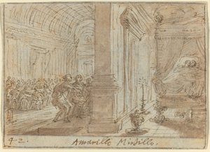 Amaryllis ve Yabanmersini, 1640. by Johann Wilhelm Baur