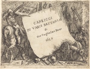 Çeşitli Başlık Sayfası Savaşlarının Kaprisleri, 1635. by Johann Wilhelm Baur