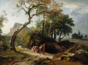Yaralı Adamın Merhametli Samaritan Tarafından Kurtarılması (Akşam) c.1856