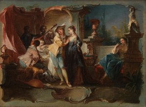 Fahişelerle Yaşayan Müsrif Oğul, c.1750 (Tuval üzerine yağlı boya)