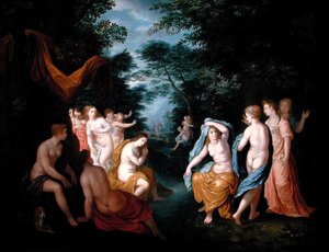 Diana ve Acteon (bakır üzerine yağ) by Johann or Hans (attr.to) Konig