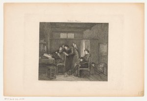 Masasının arkasında bir yönetici ile iç by Johannes Arnoldus Boland