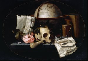 Vanitas Natürmort, c.1655 (meşe panel üzerine yağlı boya) by Johannes Borman