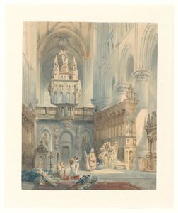 Kerkinterieur by Johannes Bosboom (signed by artist)