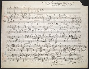 Zweig MS 19 f.1r Piyano Konçertosu no.2 B bemol, op. 83 by Johannes Brahms