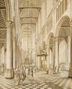 Yeni Kilisenin İçi, Delft by Johannes Coebermans