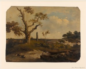 Önümüzdeki tren ile manzara by Johannes Franciscus Hoppenbrouwers (signed by artist)