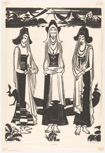 Bir konuşma (nesnedeki orijinal başlık) by Johannes Frederik Engelbert ten Klooster (signed by artist)
