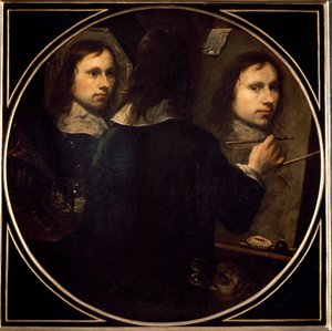 Johannes Gumpp (1626-?) 1646 Sun tarafından Otoportre Resim. 88,5x89 cm Floransa, Galleria degli Uffizi (Ofisler) by Johannes Gumpp