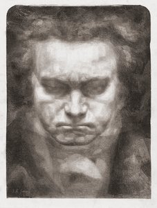 Ludwig van Beethoven, portre by Johannes Hendricus Fekkes