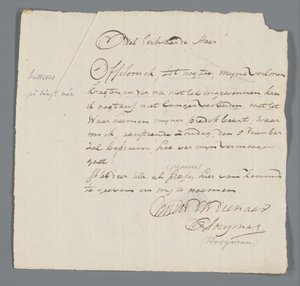 Rev. Hooyman'dan Jan Brandes'e Mektup by Johannes Hooyman