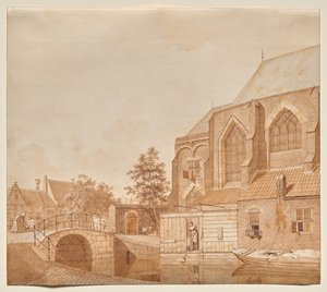 Yeni Kilise, Delft'ten Bir Görünüm by Johannes Huibert Prins