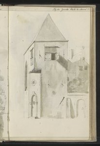 Hoorn'daki Grote Kerk'te şehir manzarası by Johannes Huibert Prins