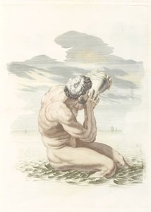 Triton kabuğunu patlattı by Johannes Jacobsz van den Aveele (attributed to)