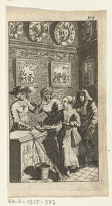 Simon de Vries için Sahte Şeytan Kitap İllüstrasyonu, Yedi Duyvelen Hükmü ve Hedendaeghsche Dienstmaegden'e Hizmet Etmek, Amsterdam, 1682