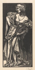 ud ile kadın by Johannes Josephus Aarts (signed by artist)