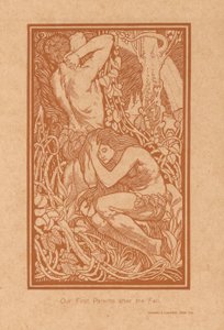 Adam en Eva na de zondeval Düşüşten Sonra İlk Ebeveynlerimiz (nesnedeki başlık) by Johannes Josephus Aarts