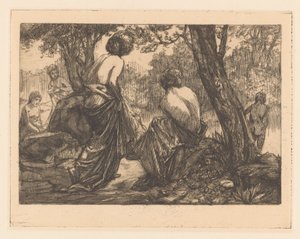 banyo yapan kadınlar by Johannes Josephus Aarts