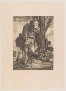 koltuk değneği ile dilenci by Johannes Josephus Aarts