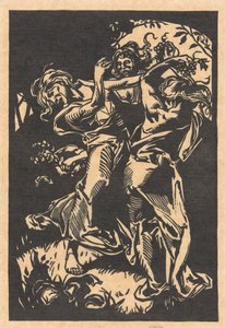Salkım üzüm ve satir ile dans eden kadınlar by Johannes Josephus Aarts